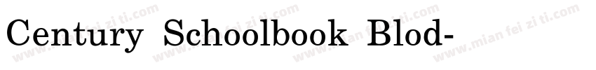 Century Schoolbook Blod字体转换